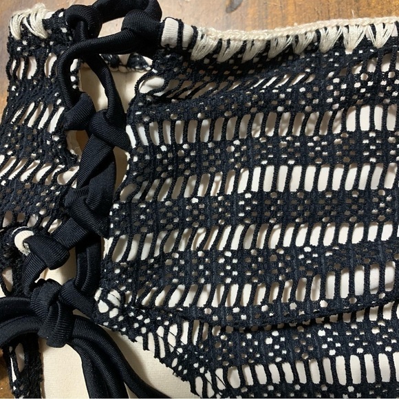 Xhilaration black netting over light nude lining bikini bottom size Medium - Picture 2 of 5